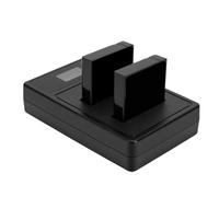 Tangxi Batería para Cámara Digital y Concentrador de Carga con Pantalla LED, Ranuras Duales Tipo C Micro USB, 2 Baterías de 1500 MAh para F40fd F45fd F47fd D-LUX3 Caplio R3 GR