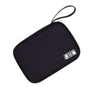 Tangxi Bolsa de Almacenamiento de Cables de Viaje, Estuche Electrónica Portátil de Gran Capacidad Duradera Multifuncional para Cable de Datos (Black)