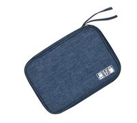 Tangxi Bolsa de Almacenamiento de Cables de Viaje, Estuche Electrónica Portátil de Gran Capacidad Duradera Multifuncional para Cable de Datos (Azul Marino)