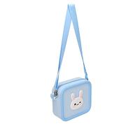 Tangxi Bolsa para Cámara para Niños, Caja de Almacenamiento para Cámara de Animales de Dibujos Animados de Silicona Segura con Correa para el Hombro de Poliéster para Niños Mayores de 3 (Conejo Azul)