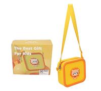 Tangxi Bolsa para Cámara para Niños, Caja de Almacenamiento para Cámara de Animales de Dibujos Animados de Silicona Segura con Correa para el Hombro de Poliéster para Niños Mayores de 3 (león