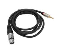 Tangxi Cable Adaptador Balanceado de 3,5 Mm a XLR Hembra para Micrófonos, Cable Resistente para Altavoces Mezcladores, Conductores OFC de Alta Pureza, Conexión DSLR (#1)
