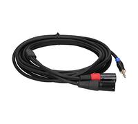 Tangxi Cable Adaptador Convertidor de Estéreo Macho Dual 2 XLR Macho de 3,5 Mm con Chapado en Oro para Amplificador de Potencia Mezclador para Teléfono Móvil Estéreo Portátil MP3 Enchufe de 6 Mm (#3)