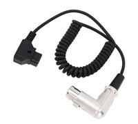 Tangxi Cable de Alimentación de ángulo Recto XLR, Cable de Resorte de 1 M D Toque a 4 Pines XLR Conector, para Paneles de Flash LED, Videocámaras de Película DSLR