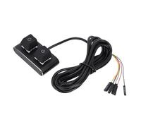 Tangxi Cable de Alimentación del Interruptor de Alimentación de la Computadora de Escritorio, Interruptor con Efecto de Luz RGB y Cable de 2 M, para Reemplazo de la Placa Base de la