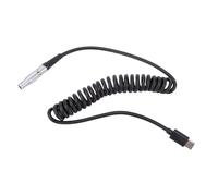 Tangxi Cable de Alimentación Macho USB C Tipo C a 2 Pines 0B, Fuente de Alimentación de Entrada Tipo Resistente Al Desgaste con Cable en Espiral de 59,1 Pulgadas para Cámara