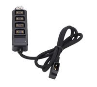 Tangxi Cable Divisor D Tap, Cable de Alimentación Divisor D Tap Macho a 4 Puertos Hembra Adaptador de Concentrador para Carga de Cámara con Batería de Montaje en V