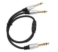 Tangxi Cable Divisor Estéreo de 1/4 de Pulgada con Conectores Chapados en Oro para Amplificador Micrófono Altavoz, Ideal para Teclados Musicales y Guitarras