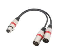 Tangxi Cable Divisor XLR de de 11,8 Pulgadas, 1 XLR Hembra a Doble Macho para Equipos de Sonido en y Estudio