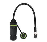 Tangxi Cable Satelital Resistente Al Agua IP68 Al Adaptador RJ45, Acoplador Ethernet de 1200Mbps con Cobre 24AWG Blindado para Cat5 Cat5e Cat6