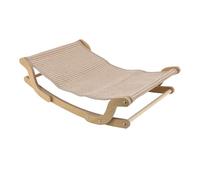 Tangxi Cama Rascadora para Gatos con Almohadilla de Cáñamo, Tumbona de Madera de Construcción Robusta con Amplio Espacio para Descansar, Aprox. 54x36x15.5cm, 1 X Destornillador 1 X Almohadilla de