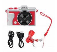 Tangxi Cámara de Llavero Digital 4K, Mini Cámara Retro HD de 48 MP con Pantalla de 1,47 Pulgadas, Uso Compartido OTG Tipo C, Detección de Rostro Antivibración, para Adolescentes (Rojo)