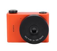 Tangxi Cámara Digital Retro, Pantalla de 1,54 Pulgadas Cámara de Enfoque Automático Gran Angular de 120° Lente Dual de 2MP Filtros Múltiples Mini Portátil para Disparos de Vlogs (Orange)
