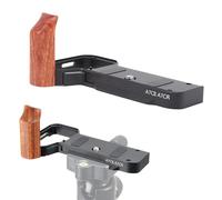 Tangxi Camera Camina de Mano de Manejo para Las Cámaras A7CII A7CR A7C2, Mango de Soporte en Forma de L Placa de Base con Placa de Liberación Rápida, Manija Lateral de Madera Ergonómica (Black)