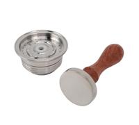 Tangxi Cápsula de Filtro de café Recargable con Cuchara y Cepillo de Seguridad para Mejorar el Sabor del café, Acero Inoxidable 304