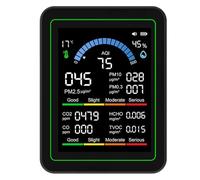 Tangxi CO2 TVOC HCHO PM2.5 PM10 PM10 PM0.3 Detector de Aire Fácil de Usar para Monitoreo Interior