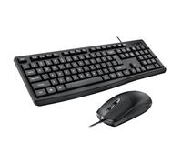 Tangxi Combo de Teclado y Mouse con Cable, Teclado y Mouse USB Ergonómicos Delgados de Tamaño Completo con Cable, Silencioso con con, para Computadora (Black)