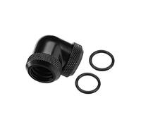 Tangxi Conector de Tubo de enfriamiento de Agua con Codo de 90 Grados OD G1 / 4, Tubo rígido, Tubo rígido Doble para CPU Disipador de Calor de enfriamiento de Agua, Ajuste de Dos toques(Negro)