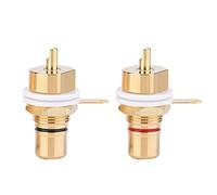 Tangxi Conector Hembra de Cobre Chapado en Oro de para Amplificadores de, 2 uds.