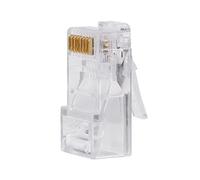 Tangxi Conector Modular Cat5e RJ45 RJ45 Cat5e 8P8C Conector de Internet Chapado en Oro para Cabezales de Cable de Red Sólidos/Trenzados Cat5e