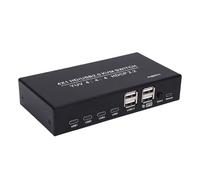 Tangxi Conmutador KVM 4K, Caja de Conmutador USB 2.0 HDMI 2.0 de 4 Puertos con Controlador Push, Compatible con HDCP2.2 HDR 3D 4K@60Hz, para Consola de Juegos para Computadora
