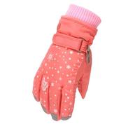 Tangxi de esquí Impermeables de Invierno a Prueba de Viento para Clima Frío para Esquiar Snowboard Deportes Al Aire Diseño de Bordado de Rosas para Mujeres 1 par (Orange)