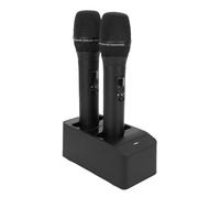 Tangxi de Micrófono Inalámbrico para Karaoke en Escenario con Dos Micrófonos Recargables de Mano Calidad de Sonido Profesional Batería de Larga Duración Material de Aluminio ABS