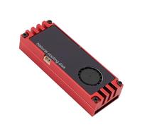 Tangxi Disipador de Calor NVMe M.2, Enfriador SSD NVMe M.2 Anodizado Colorido con Almohadillas Térmicas de Silicona para Dispositivos de Red (Rojo)