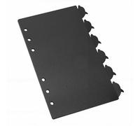 Tangxi Divisor A6 con índice Extraíble, Separadores de Páginas de Plástico a Prueba de Desgarros para Planificadores y Cuadernos, 4 Juegos (BLACK)
