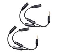 Tangxi Divisor de en Y con Control de Volumen |Cable Jack Macho a Hembra Doble de 3,5 Mm para Auriculares Y PC