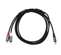 Tangxi Divisor USB C, Cable de Sonido USB C a 2 Puertos, 24 Bits Tipo a 2 Jack Macho Y Divisor para Cine en Casa, Reproductores de DVD, Amplificadores, Altavoces (3)