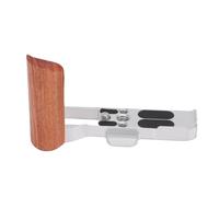 Tangxi Empuñadura en Forma de L para Cámara GR4, Placa de Liberación Rápida de Metal de Aleación de Aluminio con Empuñadura de Madera (Silver)