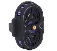 Tangxi Enfriador de Teléfono Tipo C Dual de Alta Potencia con Luces RGB para Juegos y Transmisión en Ventilador Silencioso de Doble Núcleo (Black)