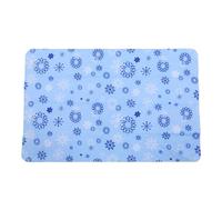 Tangxi Estera de Enfriamiento Reutilizable para Mascotas Llena de Agua, Almohadilla de Disipación de Calor de Verano 60x90 Cm para Perros Gatos Copo de Nieve Azul Cielo