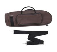 Tangxi Estuche Blando para Trompeta, Bolsa Portátil a Prueba de Golpes para Protección de Instrumentos de Latón, Tela Oxford 600D con Correa para el Hombro (Café)