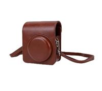 Tangxi Funda para Cámara Instantánea Bolsa para Cámara Funda Protectora para Mini 13 con Cubierta Superior Extraíble Correa para el Hombro Desmontable Bolsa de Almacenamiento de Cuero (Café)