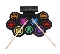 Tangxi Kit de Almohadillas de Batería Enrollables de Silicona con Conectividad Bluetooth para Músicos en Movimiento
