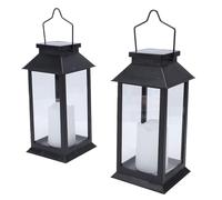 Tangxi Linternas Solares sin Llama, Luces Colgantes de Jardín Al Aire Libre para Patio, Porche Delantero, Patio Trasero, Paquete de 2