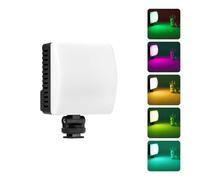 Tangxi Luz de Relleno RGB de 10W, 84 Luces de Video LED 1800K 9000K Vlog Recargable Regulable con Pantalla LCD y Clip de Liberación Rápida, para Fotografía Selfies Vlogs