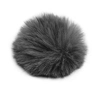 Tangxi Micrófono Lavalier con Clamp/Holder a Prueba de Viento, Parabrisas Peludo, Estilo Elegante, Fácil de Instalar, Negro/blanco/gris, Interior/exterior (GREY)