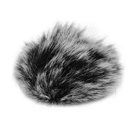 Tangxi Micrófono Lavalier con Clamp/Holder a Prueba de Viento, Parabrisas Peludo, Estilo Elegante, Fácil de Instalar, Negro/blanco/gris, Interior/exterior (Blanquecino)