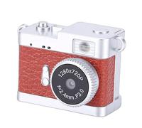 Tangxi Mini Cámara con Llavero, Cámara Digital con Llavero con Pantalla de 0,96 Pulgadas, Grabación de Vídeo Portátil Retro HD, Luz LED, 5 Filtros para Grabación de Estudios de Viajes (Marrón vintage)