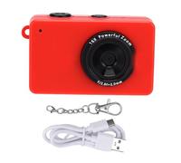 Tangxi Mini Cámara Digital con Llavero, Fotos de Vídeo HD 1080P, Cámara Compacta Vintage con Zoom Digital 16X y Transferencia OTG USB C, para Regalo de Blog de Viaje (Rojo)