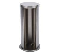 Tangxi Organizador para Almohadillas de Algodón Cosmético, Elegante Estante para Quitar Maquillaje de Acero Inoxidable para Tocador, Almacenamiento Organizado, 7,2x15cm
