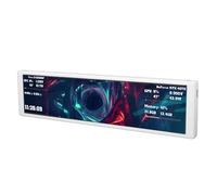 Tangxi Pantalla Secundaria de Computadora de 9,2 Pulgadas, Monitor de Temperatura de CPU Modo Vertical Horizontal Tema de Video Dinámico Pantalla FHD 1920x462 para PC CPU Temperatura GPU (White)