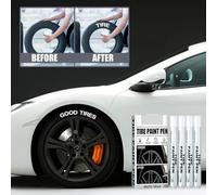 Tangxi Paquete de 4 Rotuladores Blancos, Rotuladores Impermeables a Base de Aceite para Neumáticos de Coche, Diseño Resistente a la Decoloración y Al Agua para Trabajos Detallados, Fácil de Usar