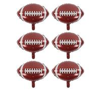 Tangxi Paquete de 6 Globos de Fútbol, material de Lámina de Aluminio Duradero, Ideal para los Fanáticos del Fútbol