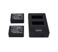 Tangxi para Batería FNP W126 W126S y Cargador USB Dual LED, 2 uds. Batería de Cámara de 1600mAh Recargable para Cámara NP W126S X100VI XM5
