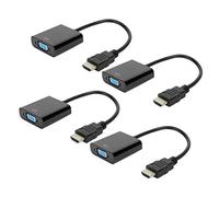 Tangxi para HDMI a VGA, Cable Adaptador de 4 Piezas para Computadora Portátil DVD/PS3/X360 Box, Soporte HDTV de hasta 1080p, Soporte HDCP1.0/1.1/1.2 y para HDMI1.1/1.2/1.3