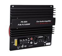 Tangxi Placa Amplificadora de Sonido para Automóvil de 600 W, Módulo Amplificador de Subwoofer de Alta Potencia con Disipador Térmico de Aleación de Aluminio, para Altavoces de 8, 10